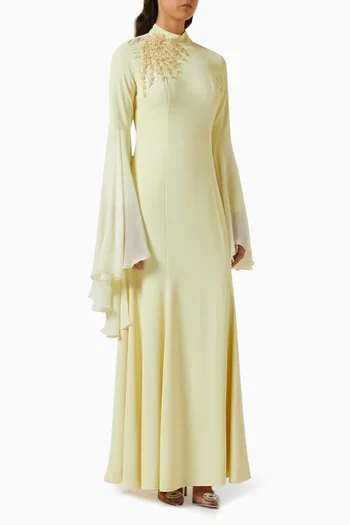 فستان مطرز بالترتر