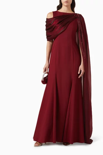 فستان بشال درابيه