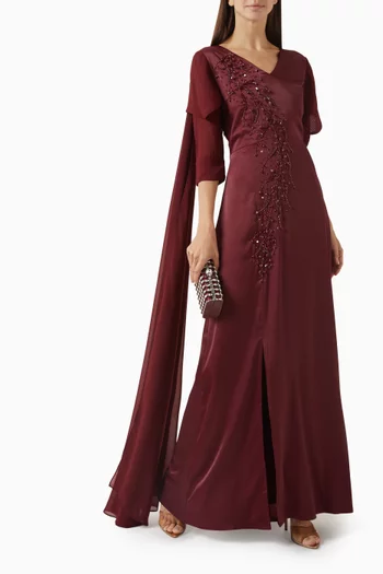 Sequin-embellished Maxi Dress