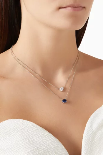 قلادة بدلاية من طبقتين نحاس مطلي روديوم