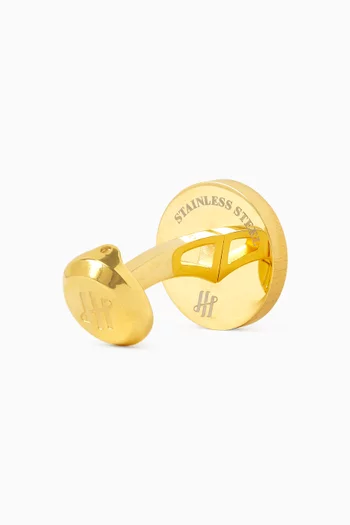 Materica Cufflinks in Mother of Pearl & Gold-plated Metal
