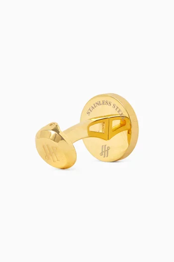 Materica Cufflinks in Malachite & Gold-Plated Metal