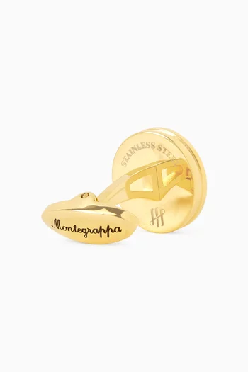 Purezza Cufflinks in Mother of Pearl & Gold-plated Metal
