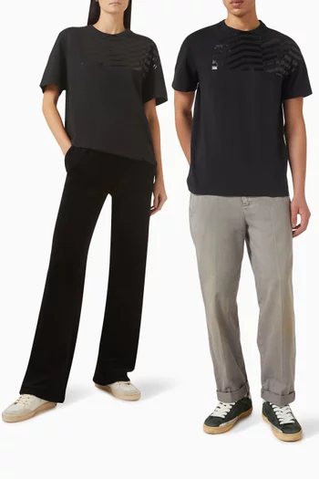 تي شيرت بشعار الماركة قطن جيرسيه