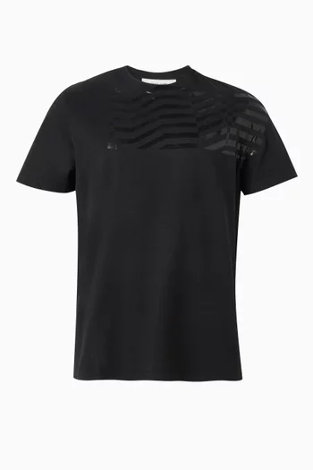 تي شيرت بشعار الماركة قطن جيرسيه