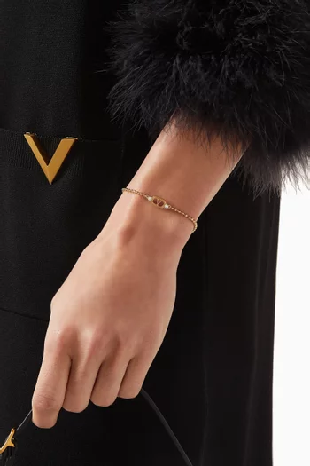 Ovalette VLOGO Swarovski®  Bracelet in Gold-tone Metal