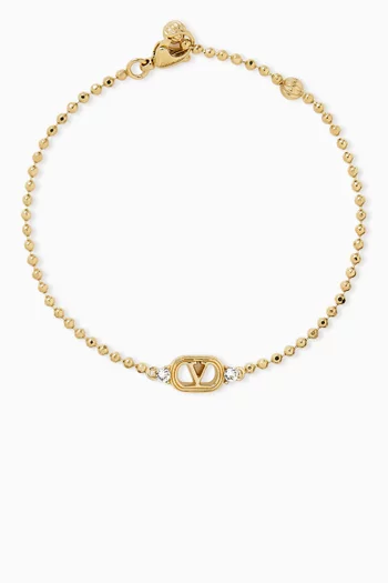 Ovalette VLOGO Swarovski®  Bracelet in Gold-tone Metal