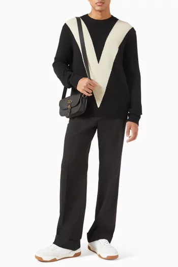 بنطال بحواف مطاطية صوف