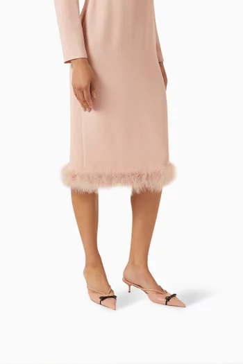 حذاء مفتوح بيبوينتي بكعب 100 مم جلد لامع