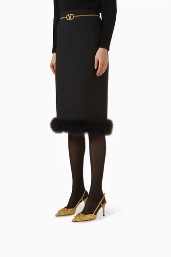 VLOGO Signature Slingback Pumps in Cloqué Jacquard