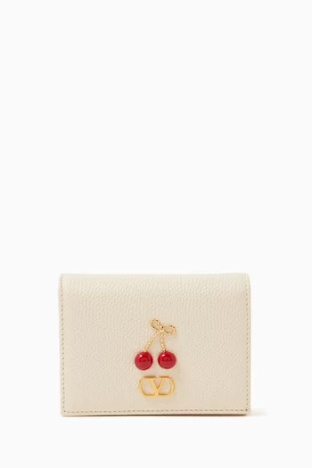 Cherryfic Wallet in Grainy Calfskin