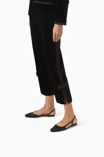 حذاء باليرينا مارسي بكعب مسطح وسير خلفي جلد