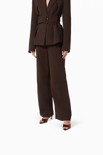 Asmae 55 Mule Sandals in PVC & Leather