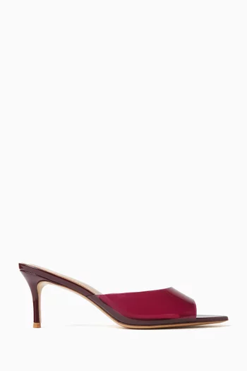 Asmae 55 Mule Sandals in PVC & Leather