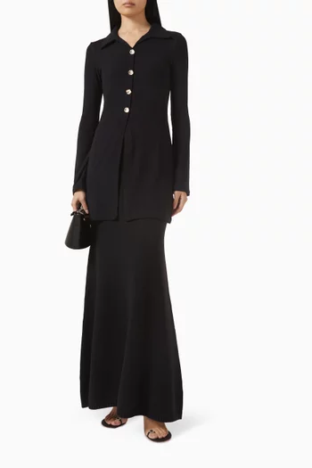 بلوزة بياقة مضلعة