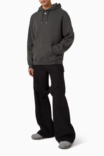 كنزة فضفاضة بغطاء رأس قطن