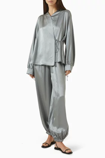 بلوزة سيلين حرير توت