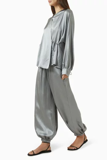 بنطال سيلين حرير توت