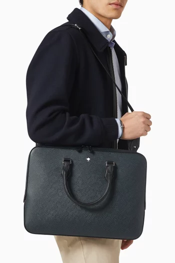 Sartorial Thin Briefcase in Leather