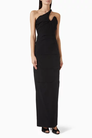 فستان فريدا بفتحة رقبة بكتف مكشوف