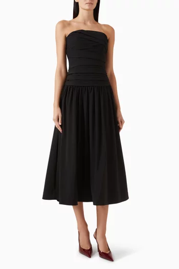 Gale Strapless Dress in Taffeta