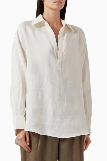 Collared Tunic in Linen