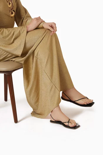 Millie Flat Sandals in Leather