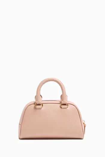 حقيبة بولينغ ميني جلد عجل بارز الملمس