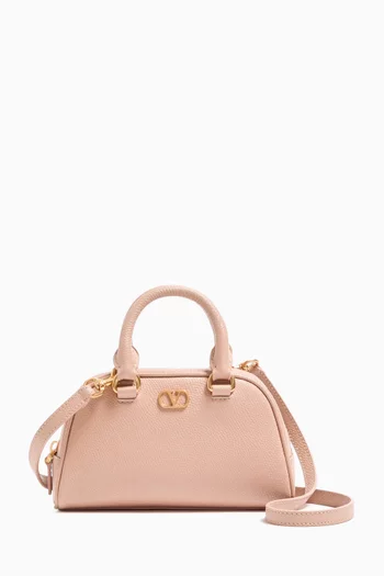 حقيبة بولينغ ميني جلد عجل بارز الملمس