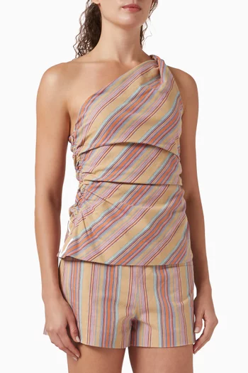 بلوزة أورورا بكتف مكشوف