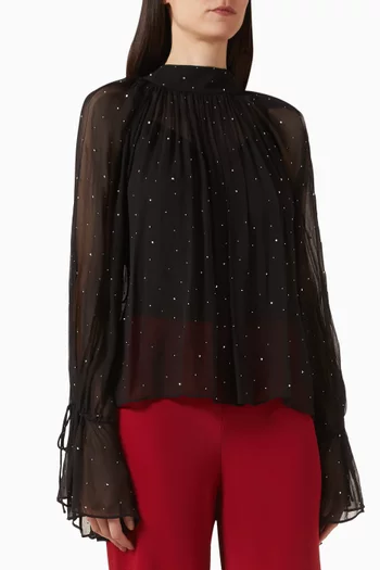 Roux Embellished Top in Chiffon