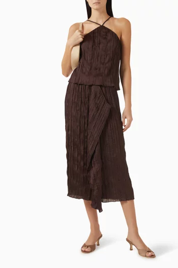 Akari Top in Crinkled Satin