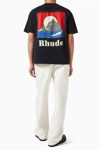 تي شيرت بطبعة مون لايت ريجاتا قطن