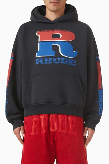 Split Petrol Logo Hoodie in Cotton