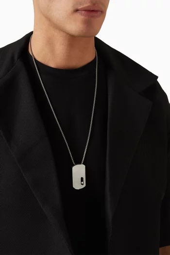 Move Diamond Pendant Necklace in Titanium