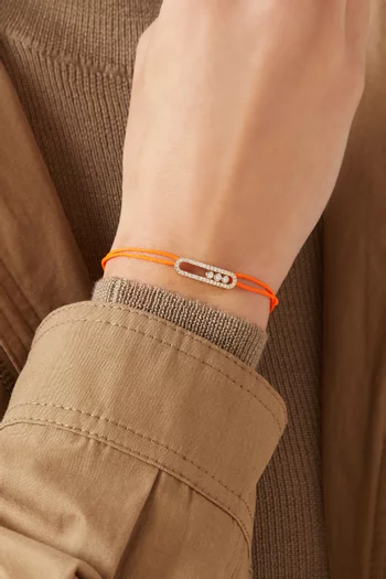 سوار بتصميم خيط مرصع بالماس ذهب أصفر عيار 18 من مجموعة كيرز