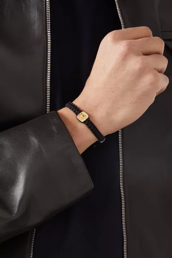 سوار بيترفس بحلية عملة معدنية جلد وذهب عيار 18