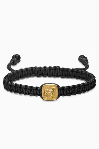 سوار بيترفس بحلية عملة معدنية جلد وذهب عيار 18