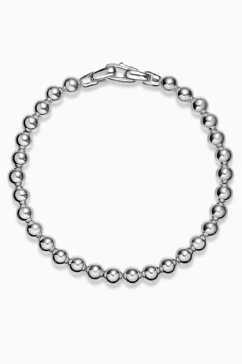 سوار بخرز بتصميم مسبحة فضة إسترلينية