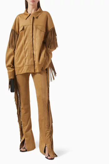 Fringe Oversized Jean Jacket