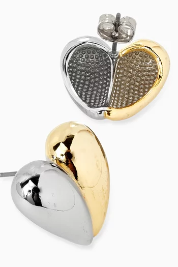 Heart Two-tone Earrings