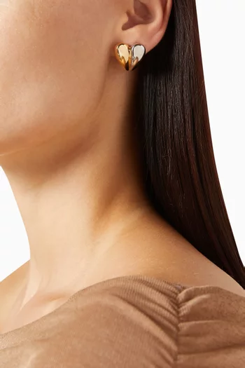 Heart Two-tone Earrings