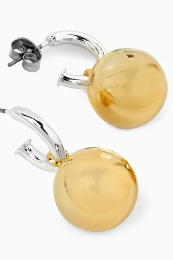 Two-tone Drop Earrings