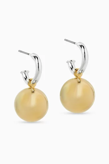 Two-tone Drop Earrings