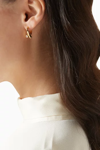 Hoop Earrings in Gold-plated Brass