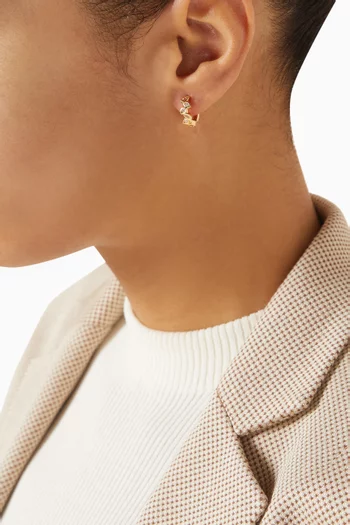 Multi Marque Click Huggies in Gold-plated Brass