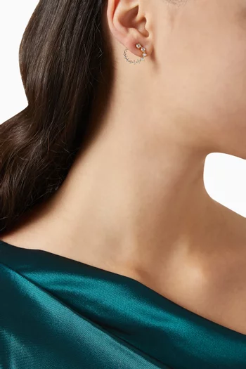 Front Facing Graduated Hoop Earrings in Gold-plated Brass