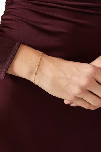 Link & Bar Chain Bracelet in Gold Vermeil