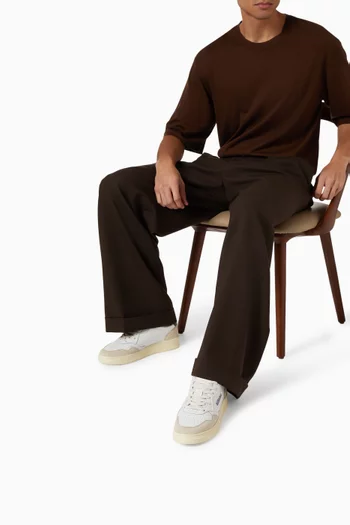 سنيكرز ميدالست أسفل الكاحل جلد وشمواه