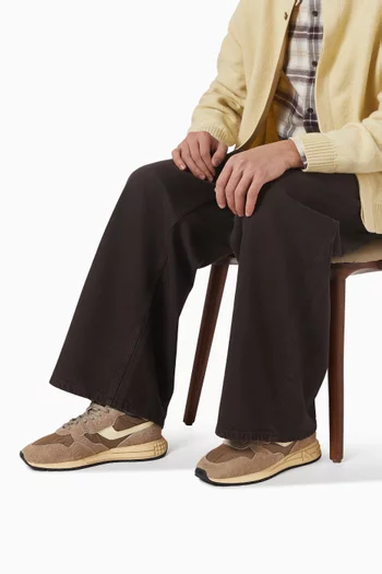 سنيكرز ريلويند أسفل الكاحل شمواه ونايلون